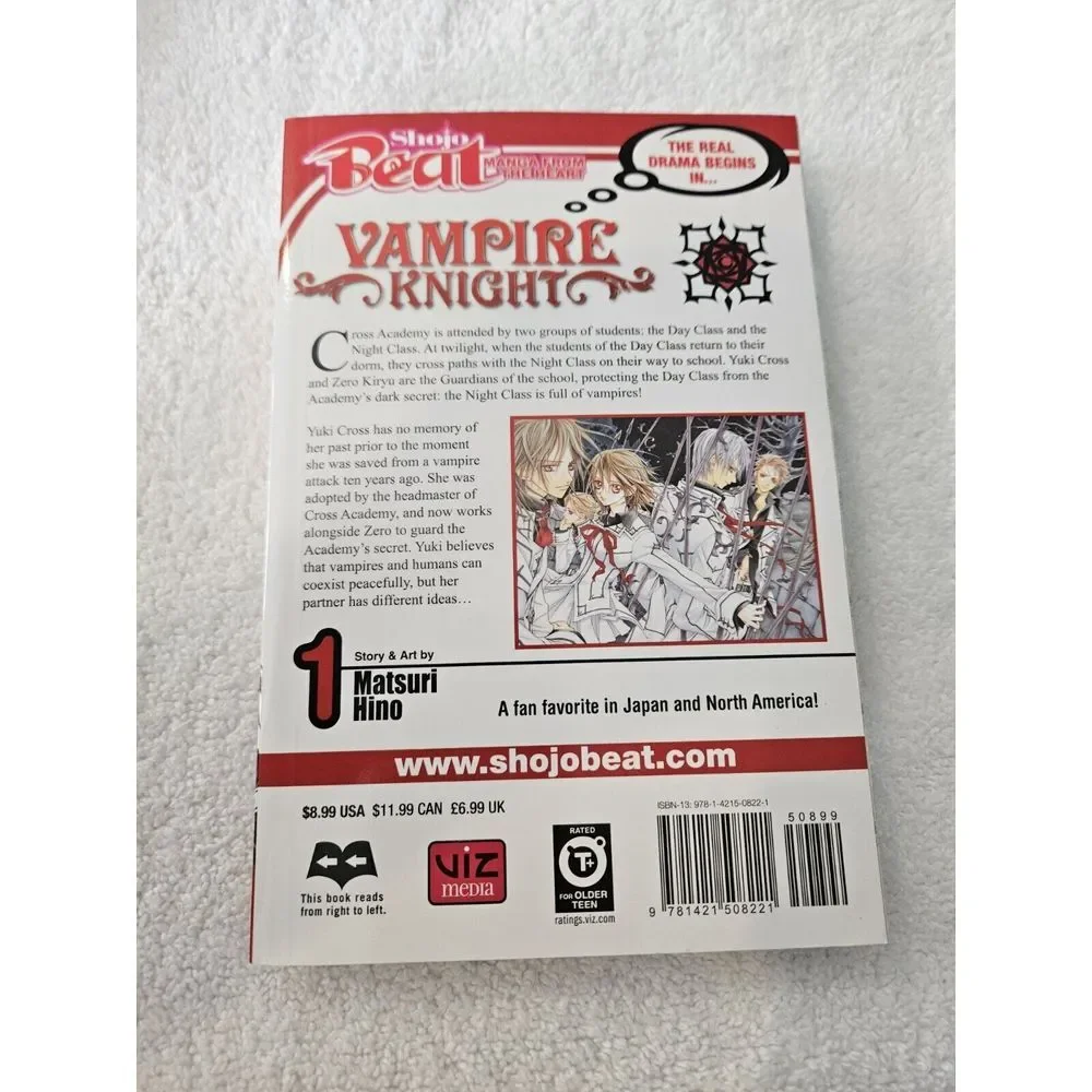 Vampire Knight vol 1 manga shojo beat VIZ brand new NM well kept‎